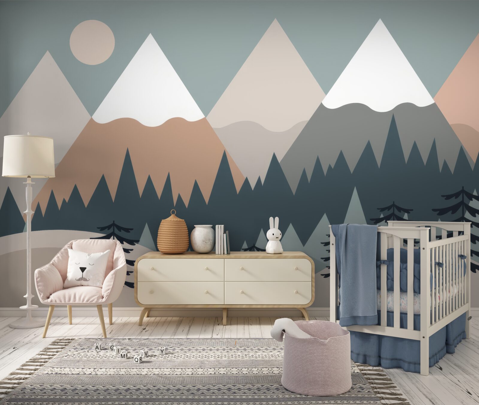 Фотошпалери Місячне сяйво над горами