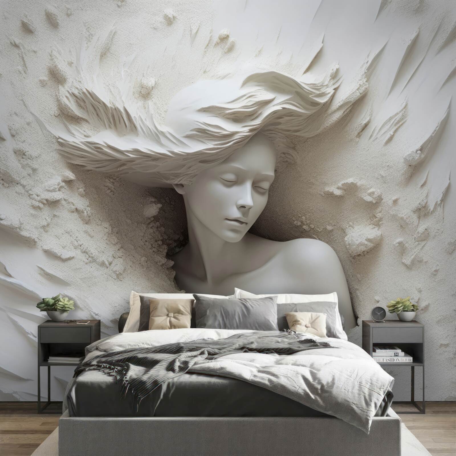 Фотошпалери молода дівчина з вільними кучерями