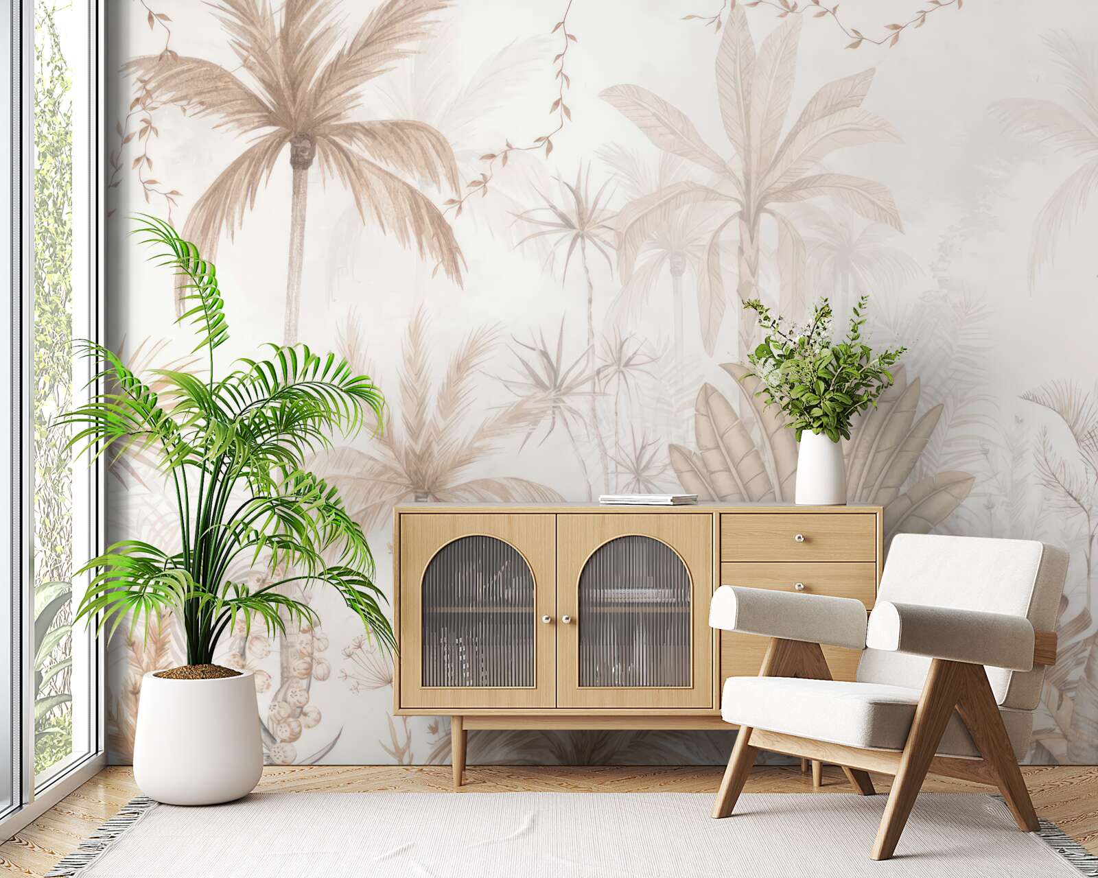 Фотошпалери рослини у відтінках коричневого