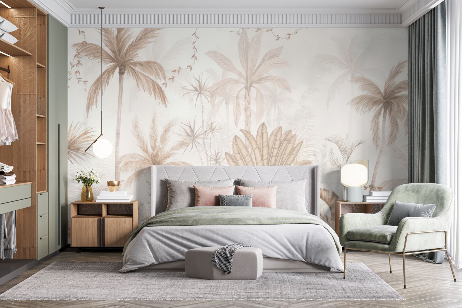 Фотошпалери рослини у відтінках коричневого