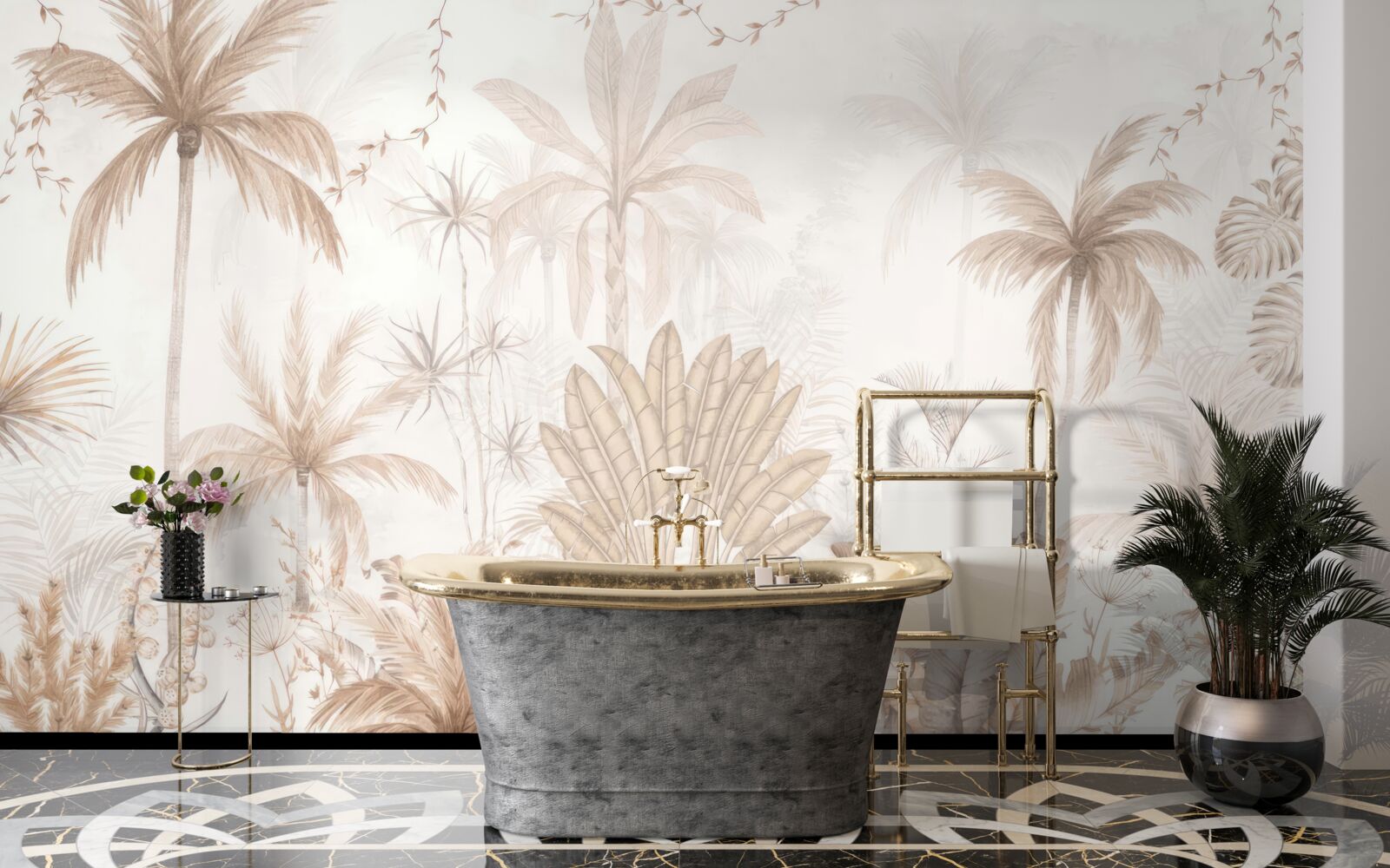 Фотошпалери рослини у відтінках коричневого