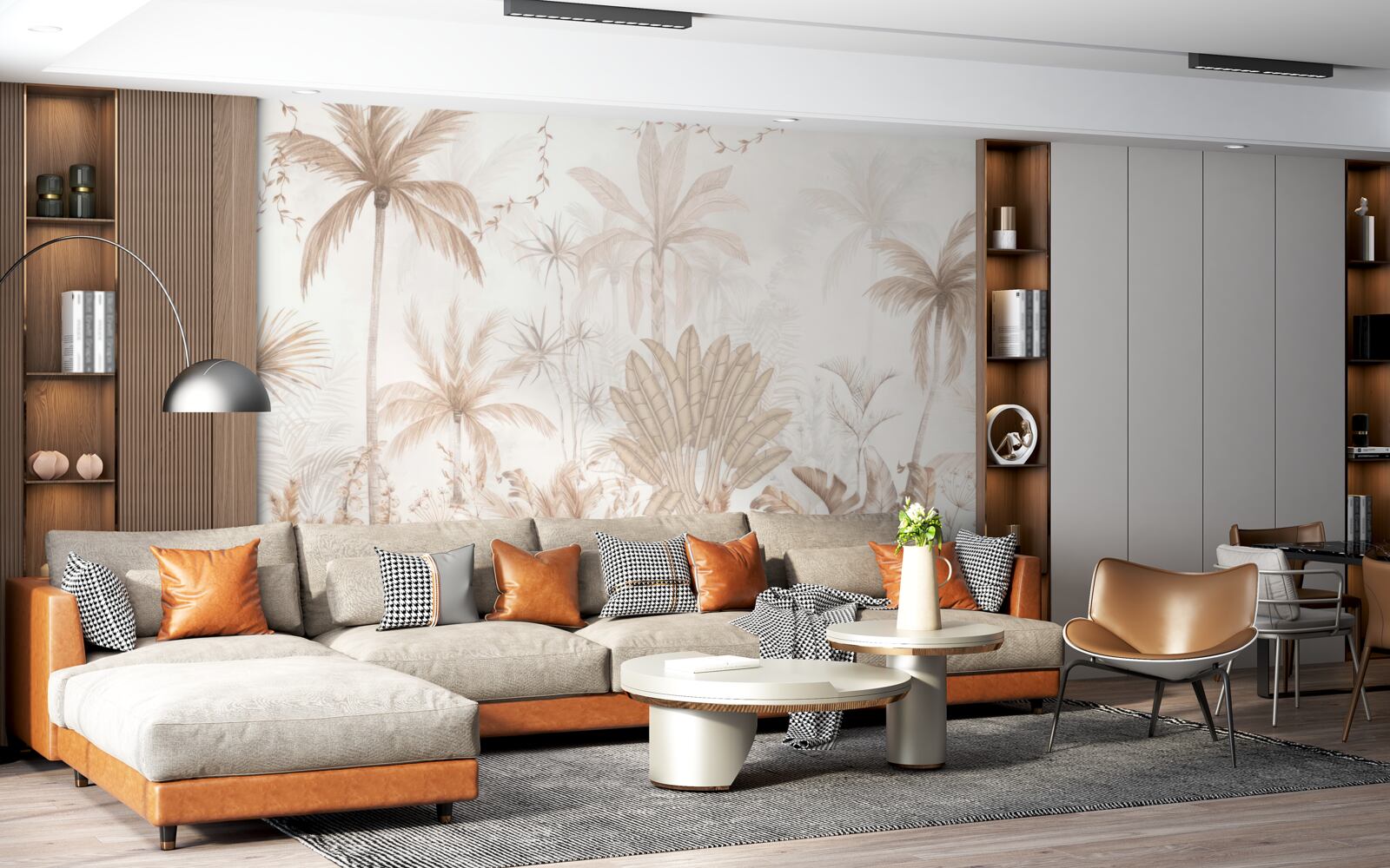 Фотошпалери рослини у відтінках коричневого