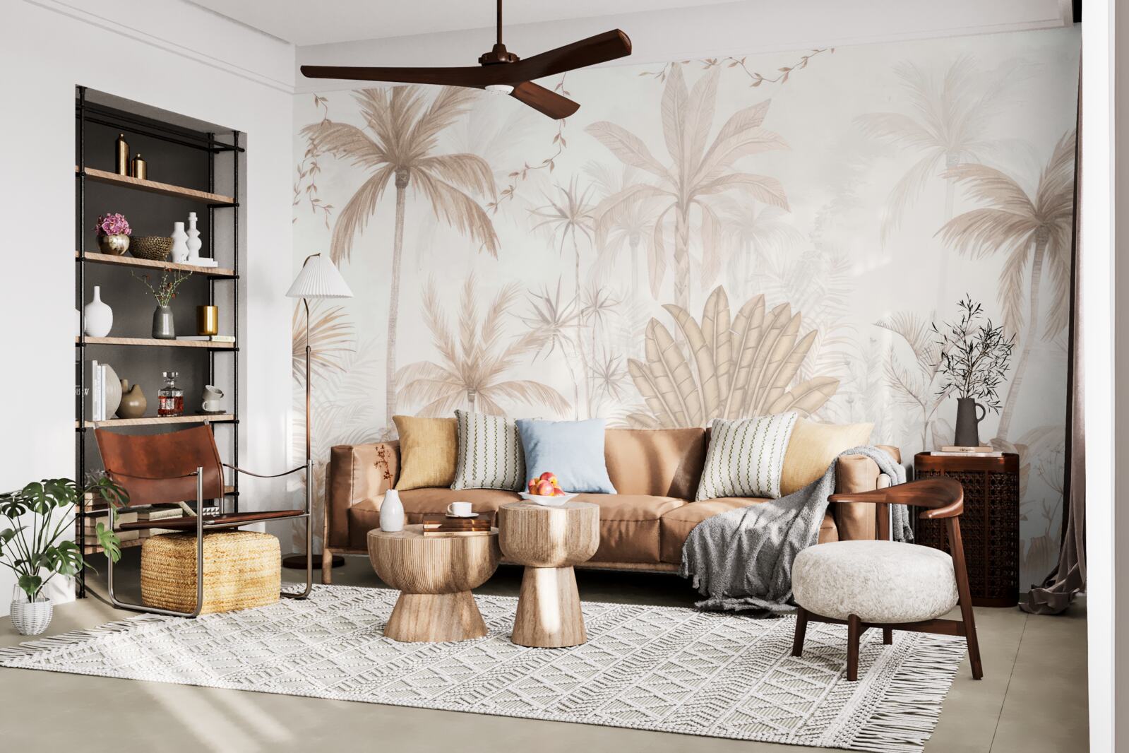 Фотошпалери рослини у відтінках коричневого