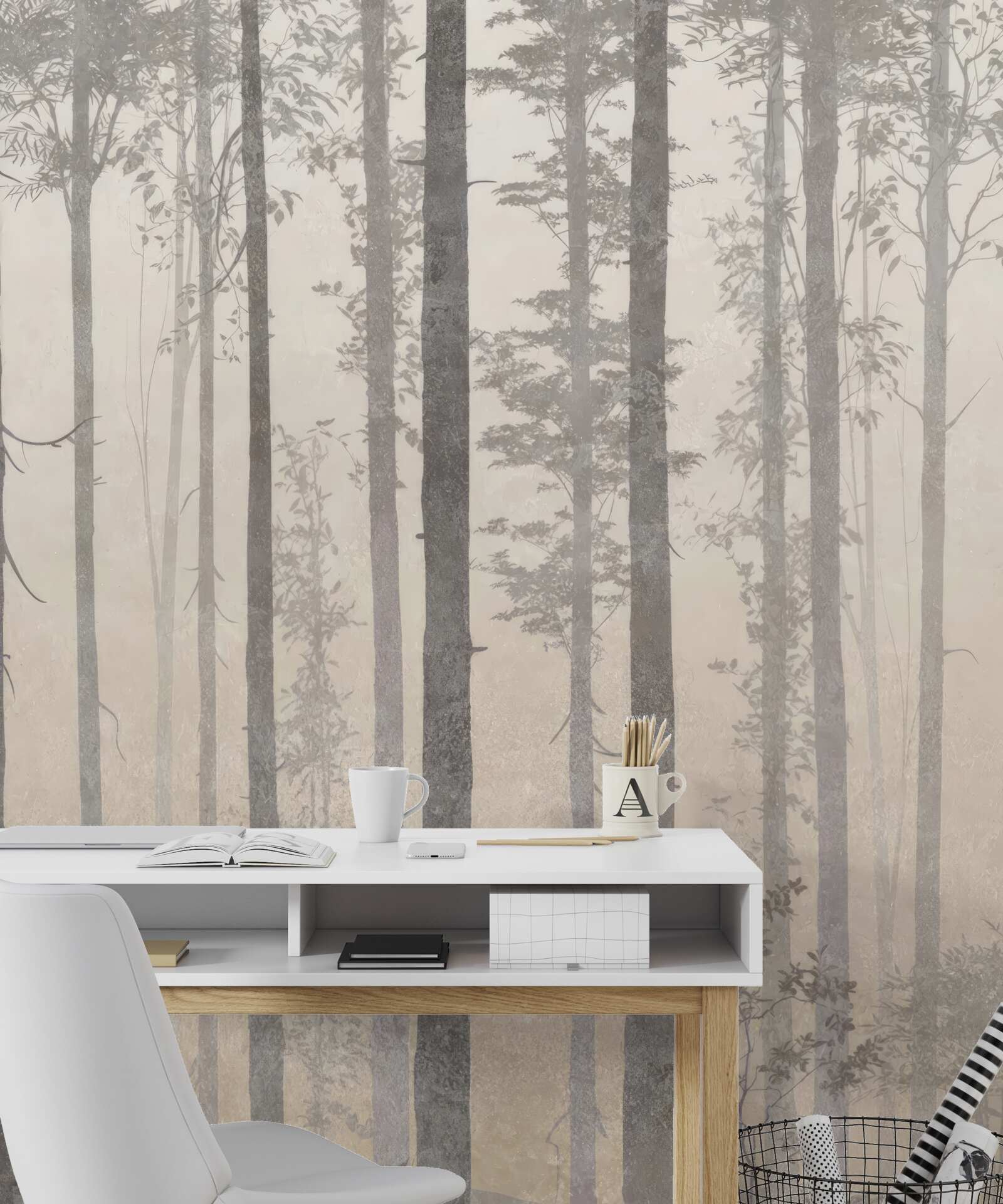 Фотошпалери mglisty las