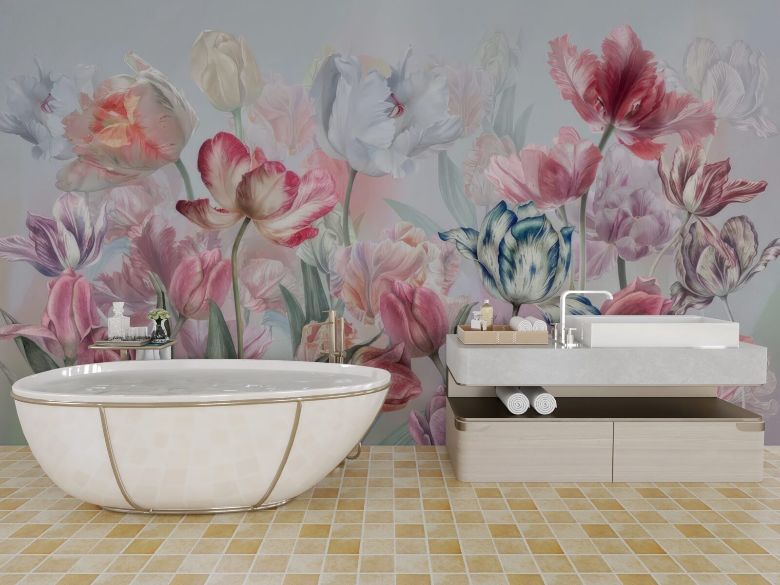 Фотошпалери різноманітність красивих квітів