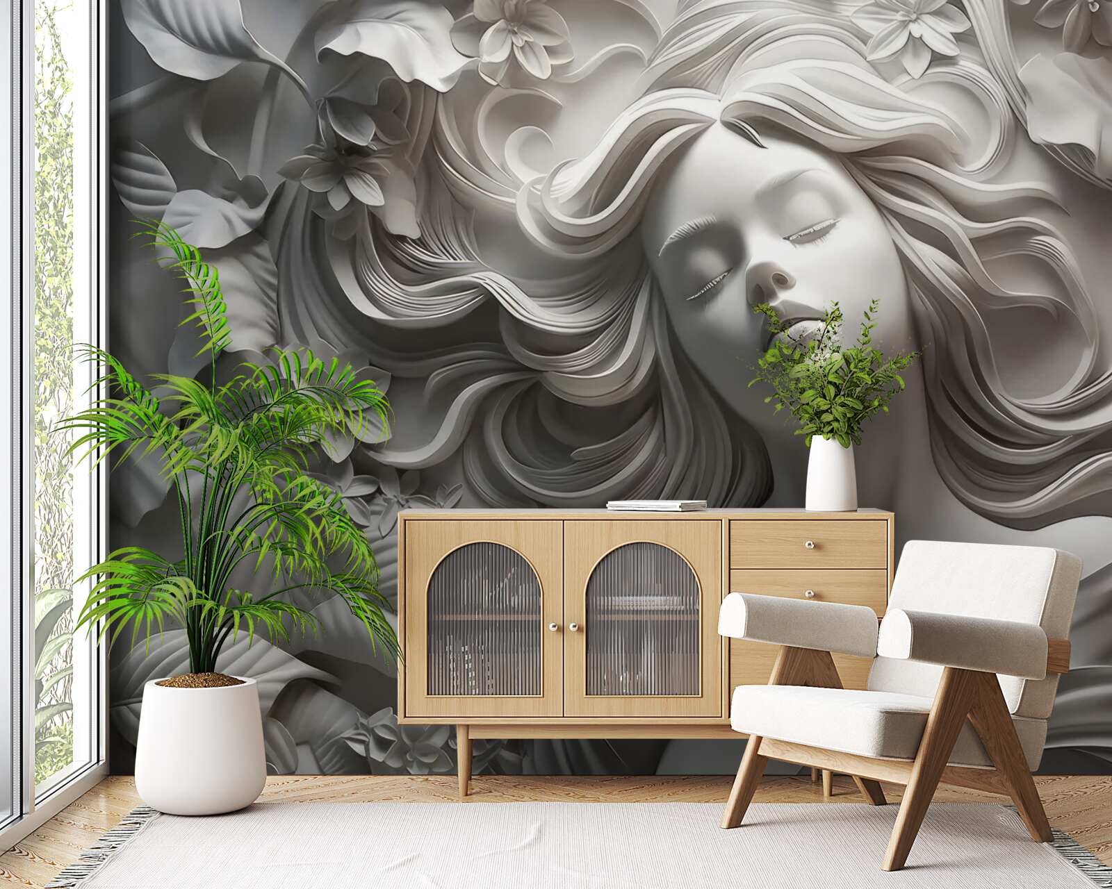 Фотошпалери дівчинка з заплющеними очима