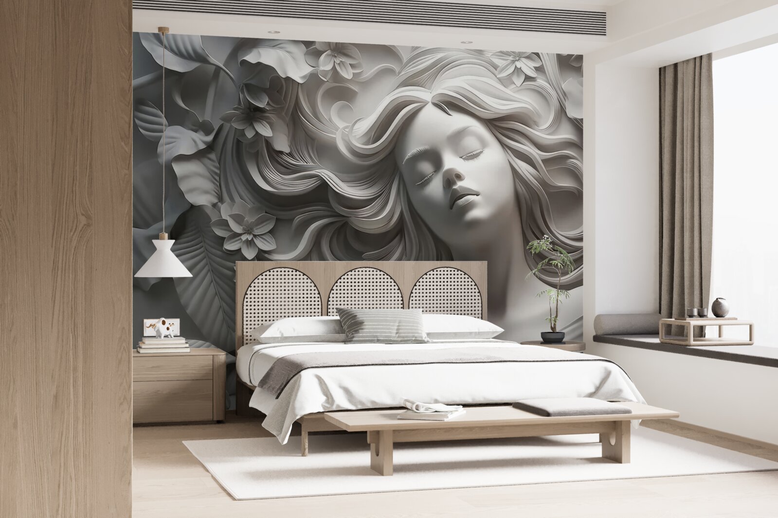 Фотошпалери дівчинка з заплющеними очима