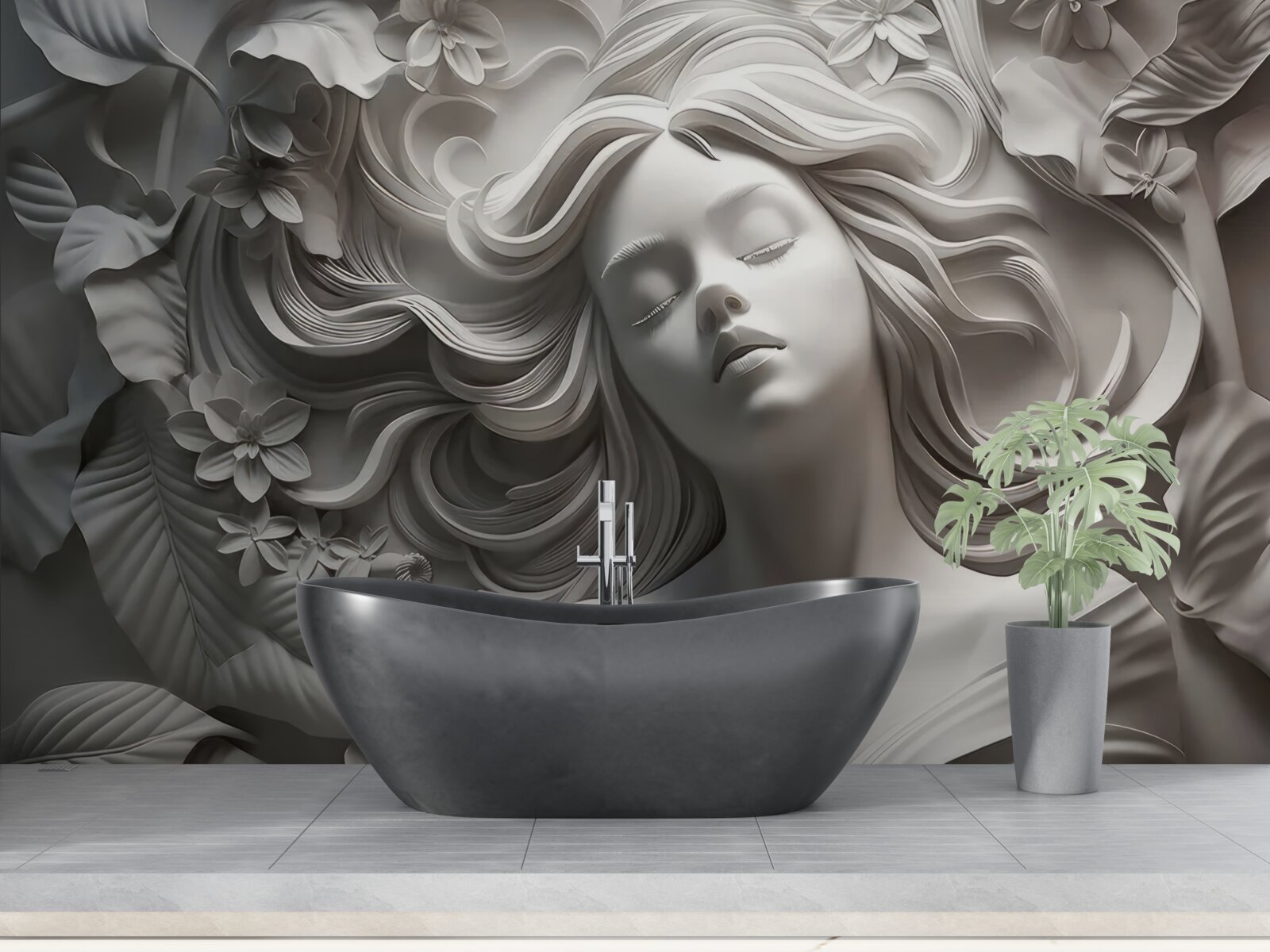 Фотошпалери дівчинка з заплющеними очима