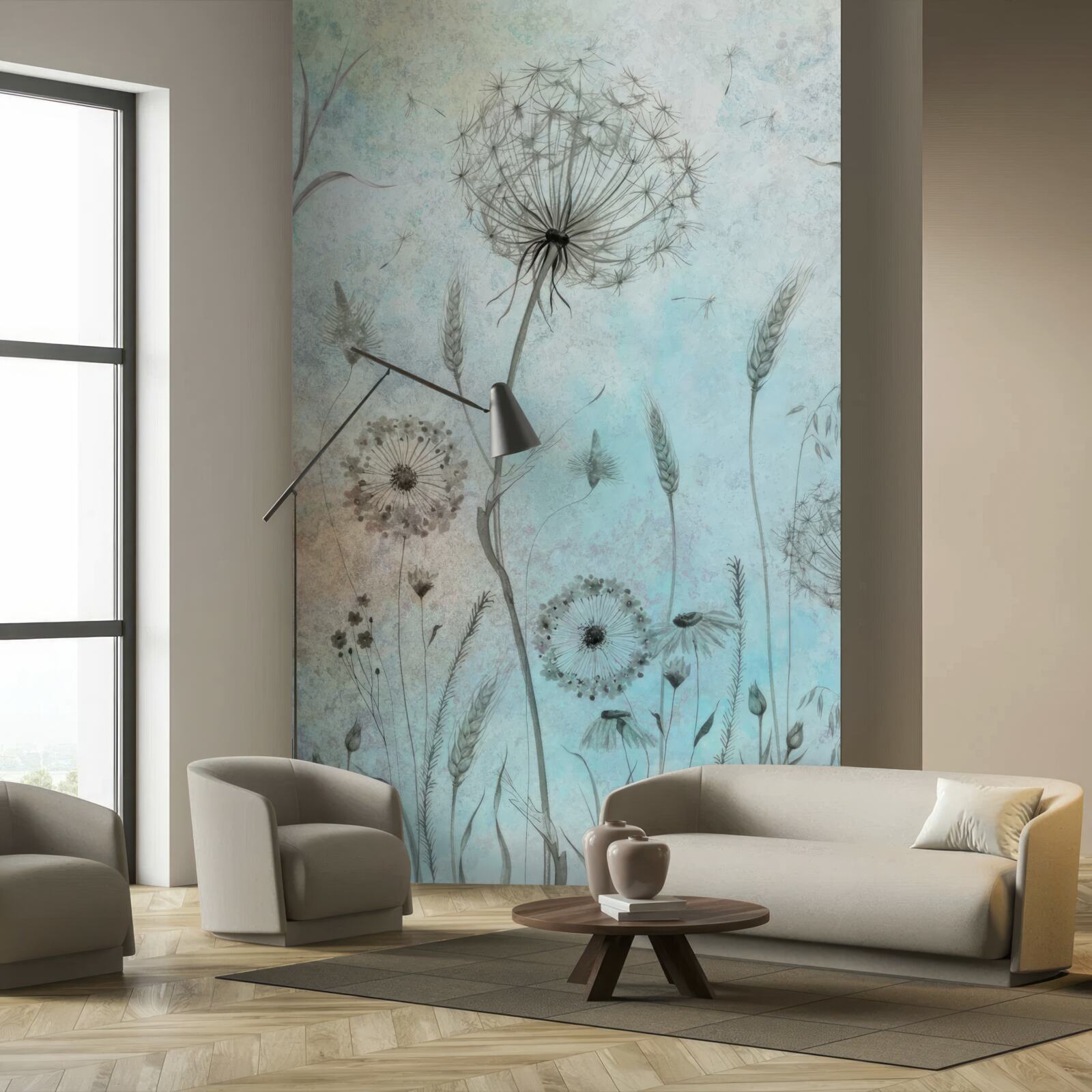 Фотошпалери пшениця і кульбаба