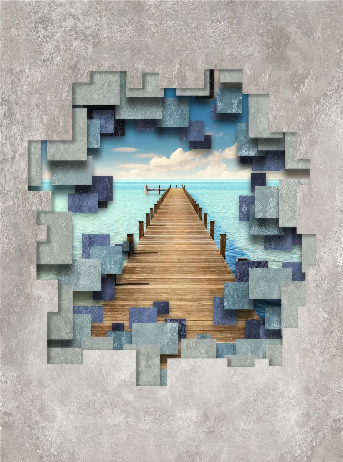 Фотошпалери вид на міст і океан