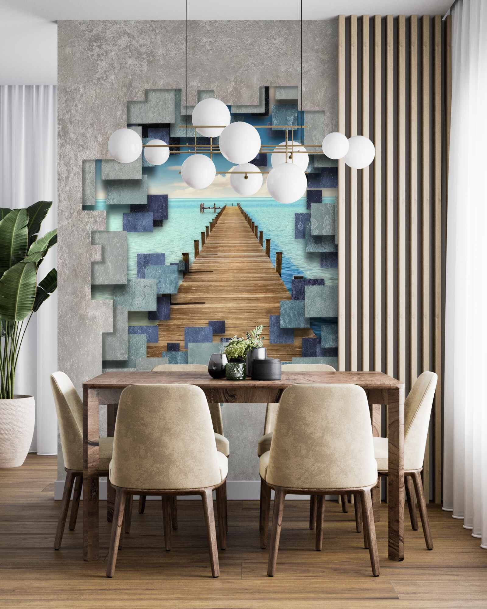 Фотошпалери вид на міст і океан