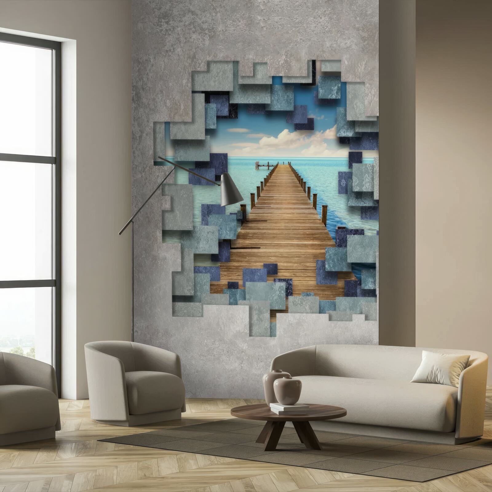 Фотошпалери вид на міст і океан