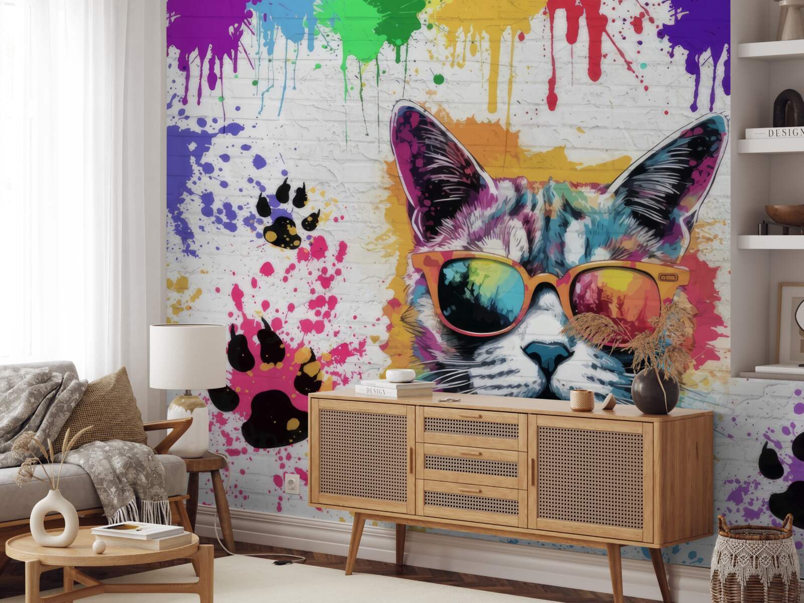 Фотошпалери кіт в окулярах