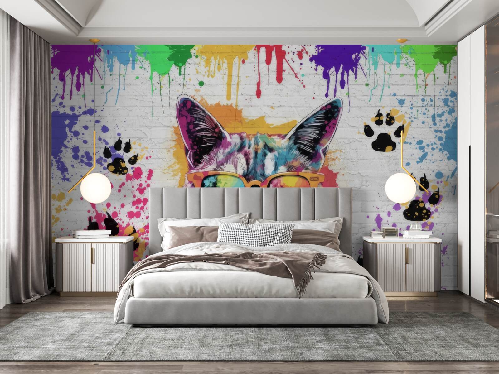 Фотошпалери кіт в окулярах