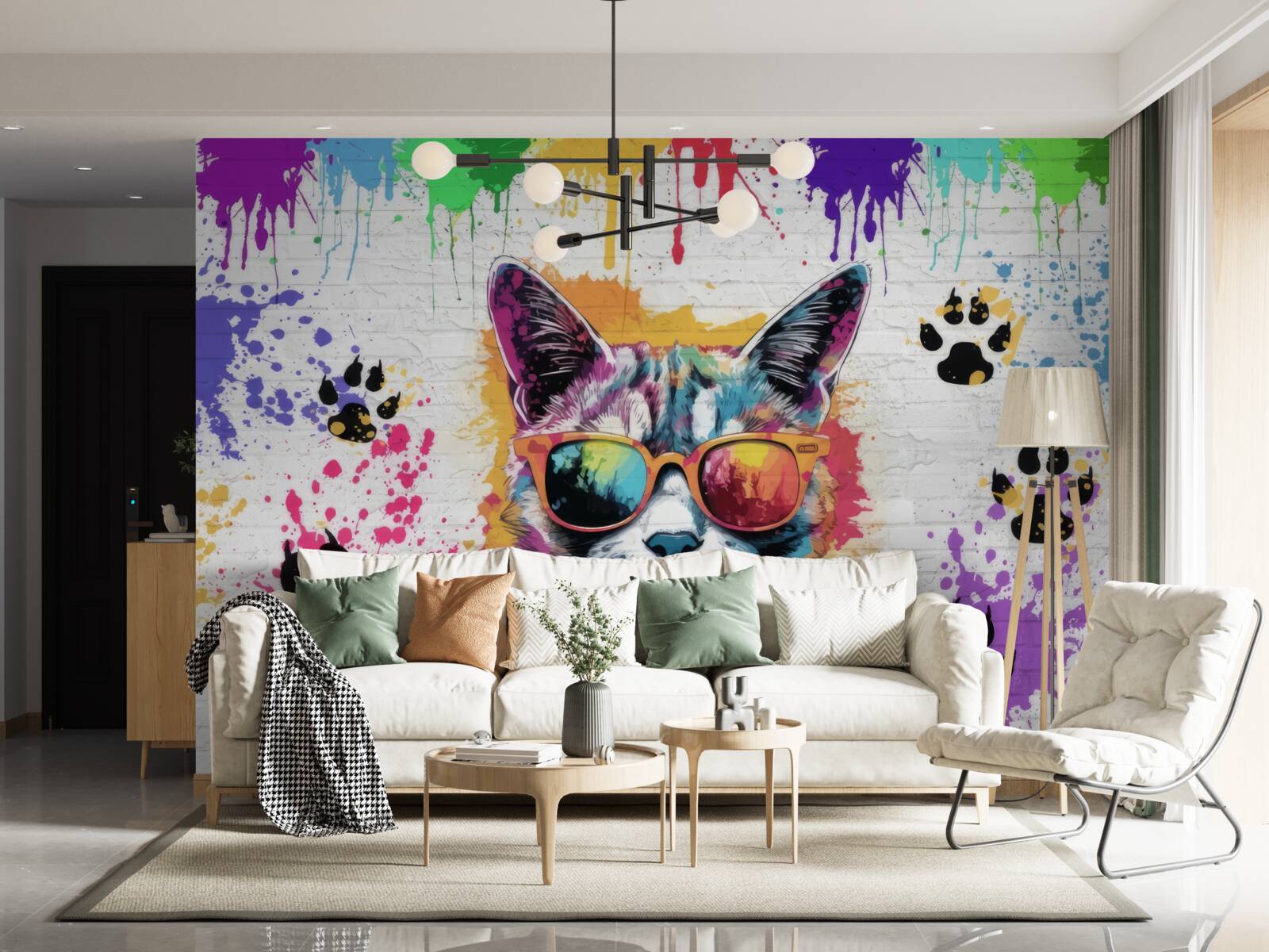 Фотошпалери кіт в окулярах