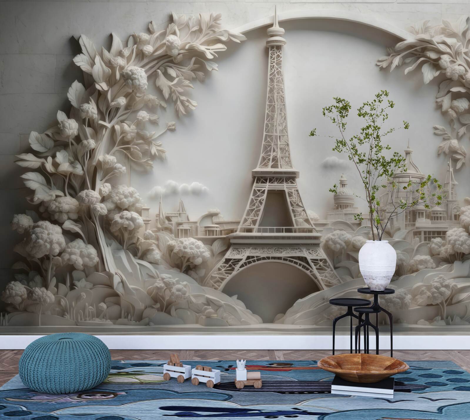 Фотошпалери Ейфелева вежа, оповита рослинністю