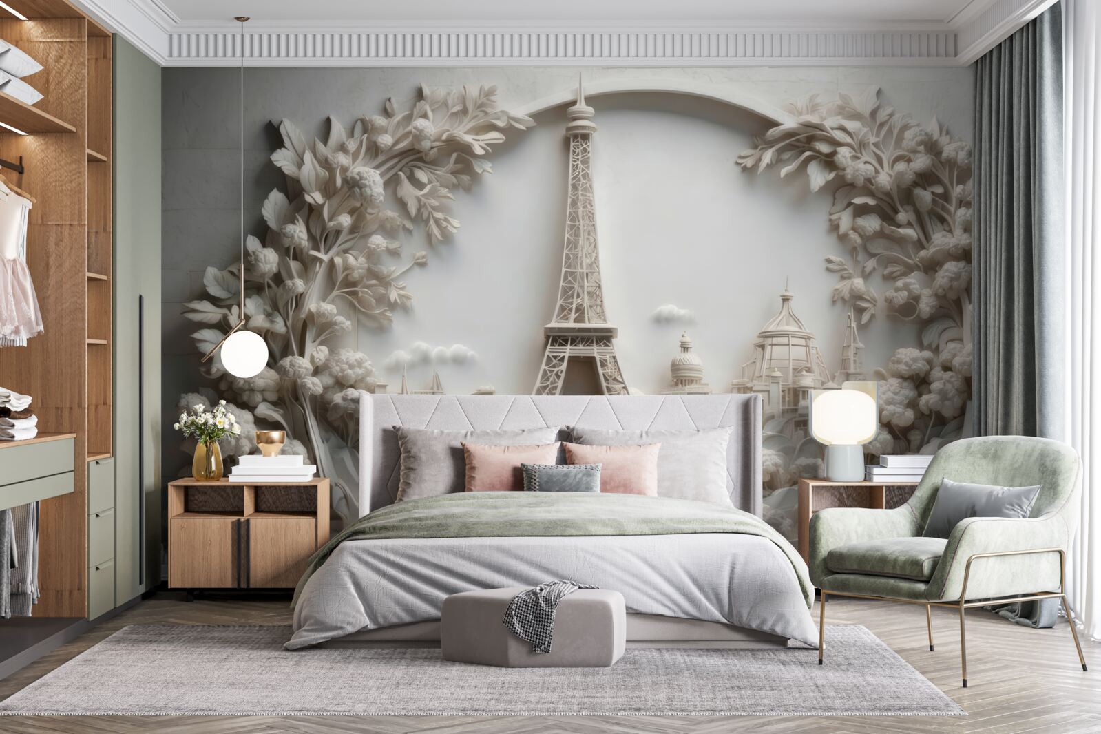 Фотошпалери Ейфелева вежа, оповита рослинністю