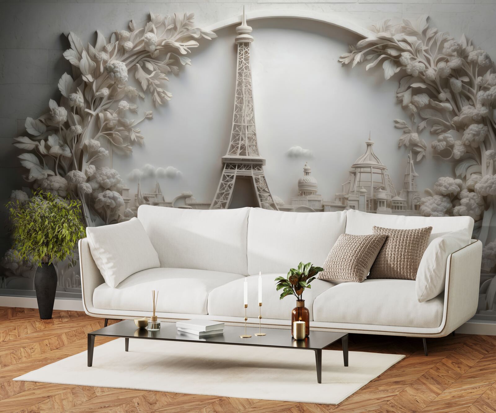 Фотошпалери Ейфелева вежа, оповита рослинністю