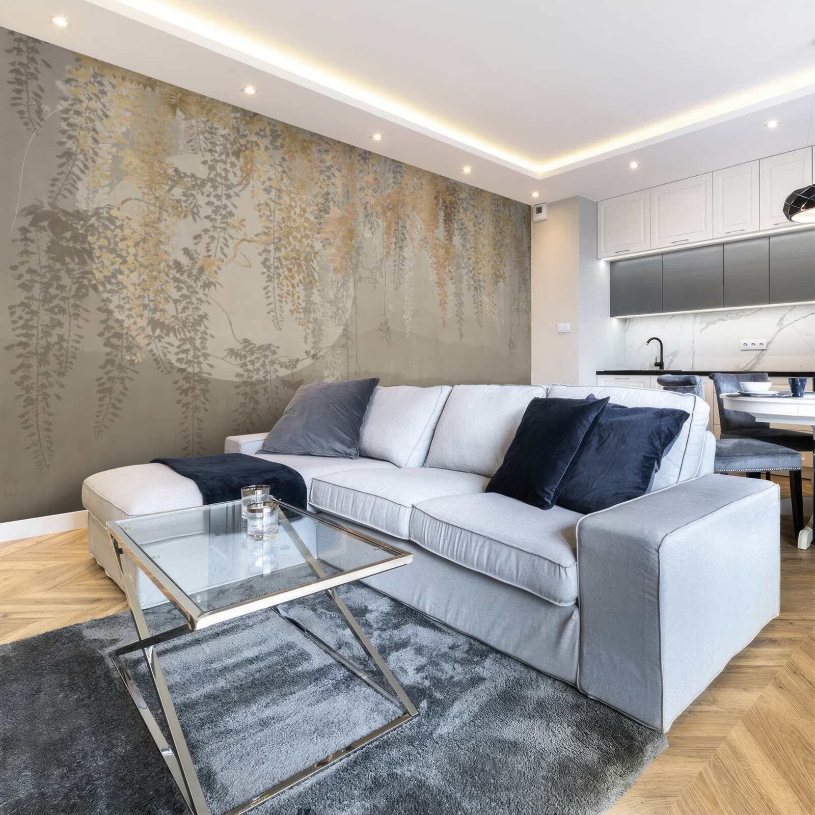 Фотошпалери тонкі рослини, що тягнуться донизу