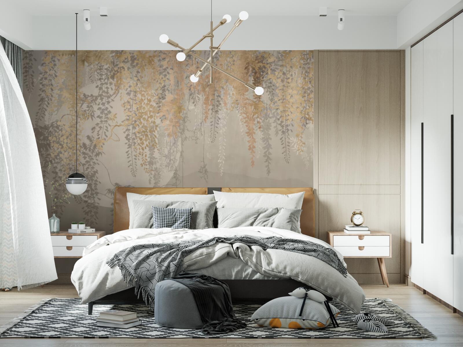 Фотошпалери тонкі рослини, що тягнуться донизу