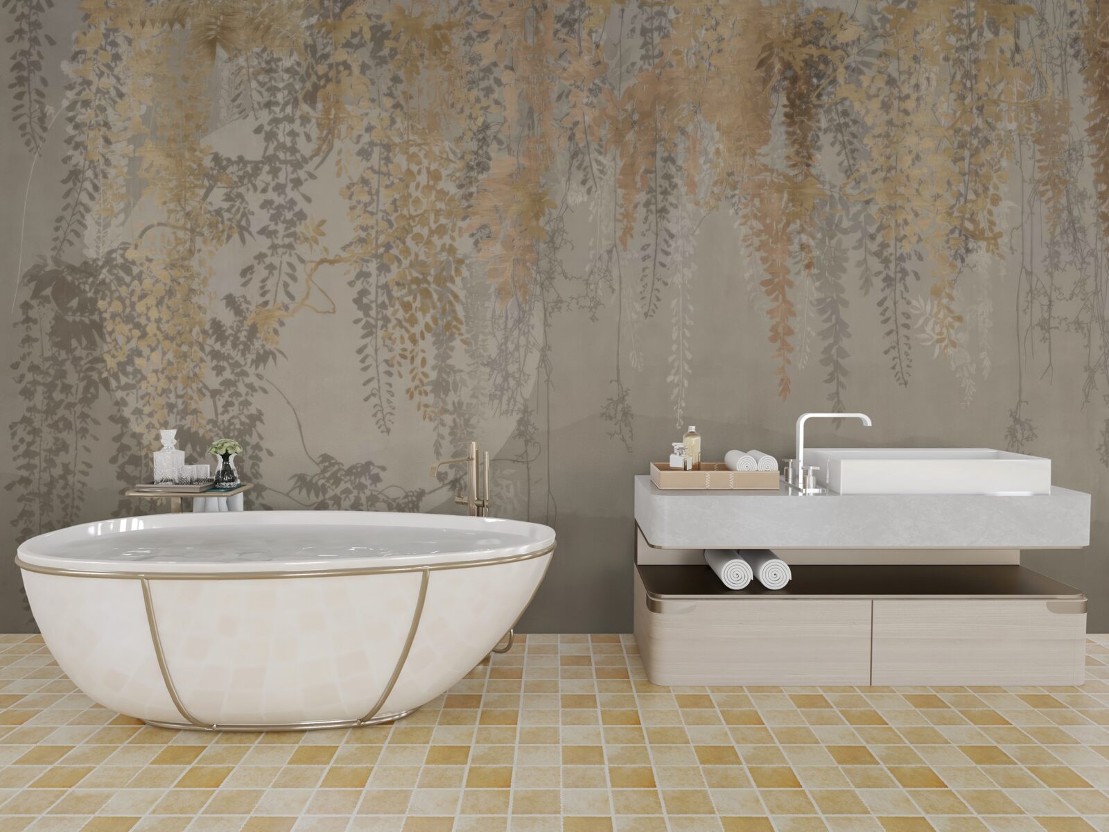 Фотошпалери тонкі рослини, що тягнуться донизу