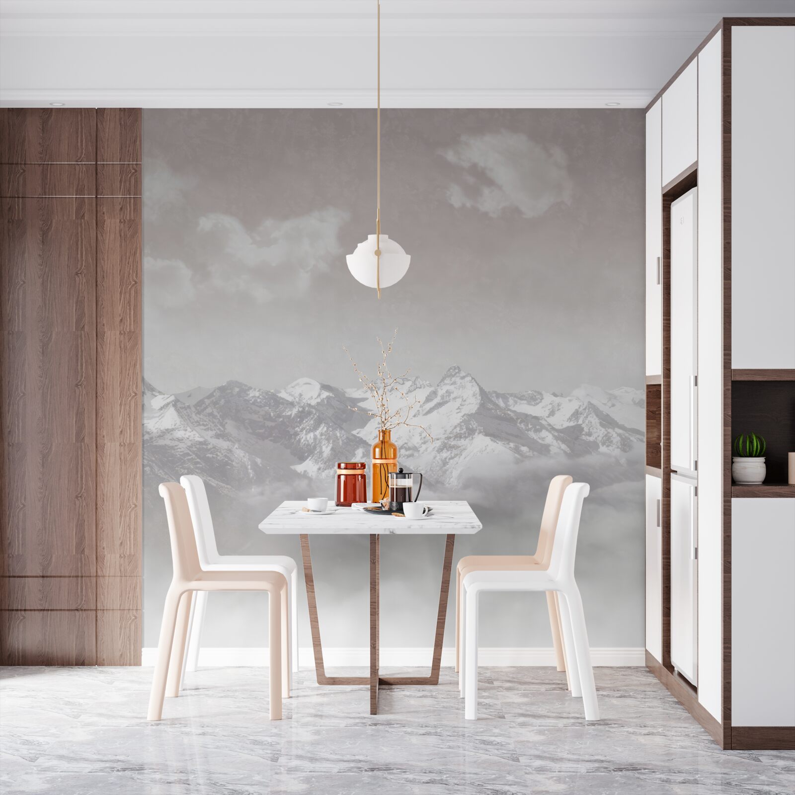 Фотошпалери туманні гори