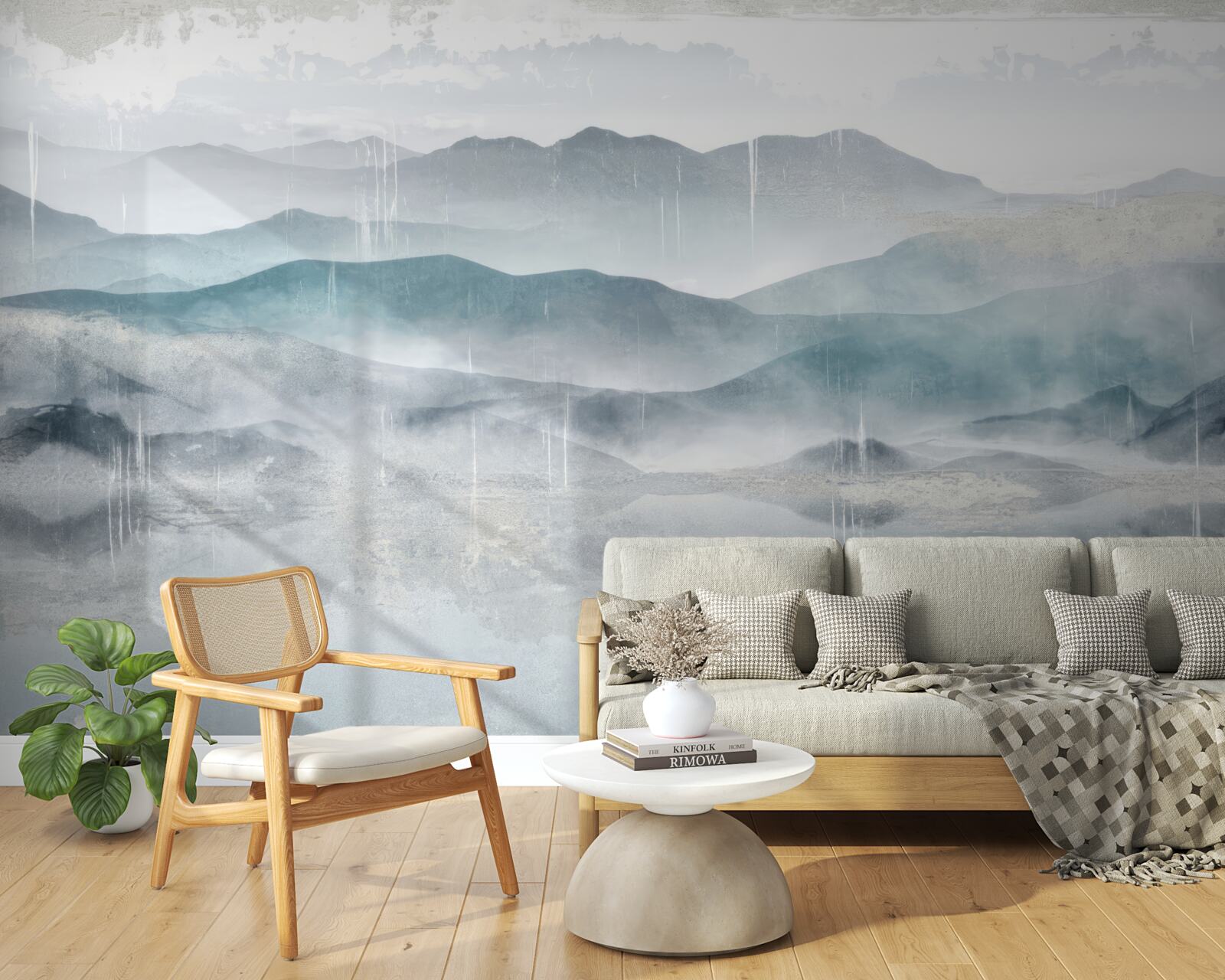 Фотошпалери розмиті контури гір