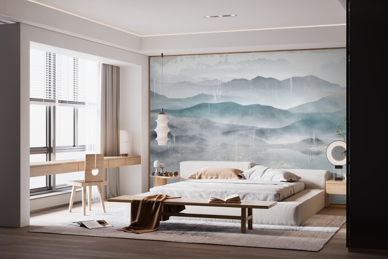 Фотошпалери розмиті контури гір