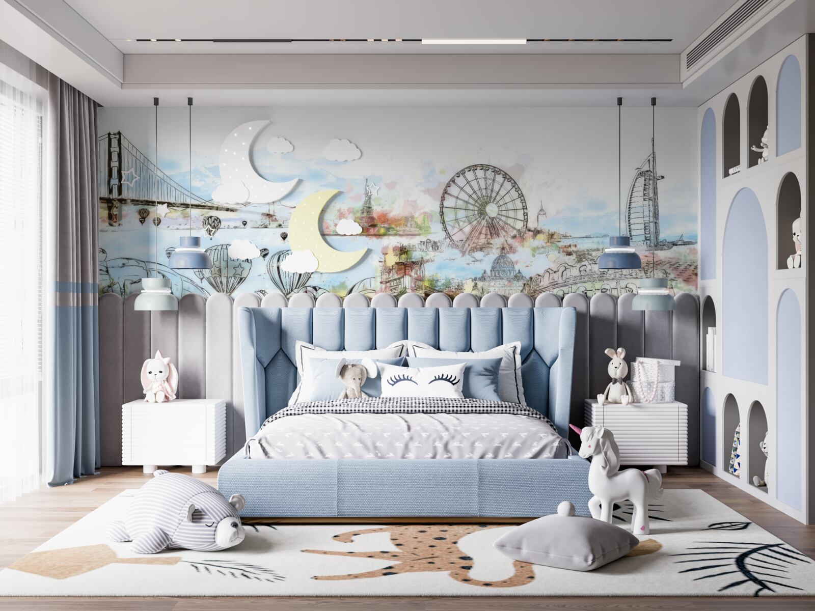 Фотошпалери обриси різних відомих місць