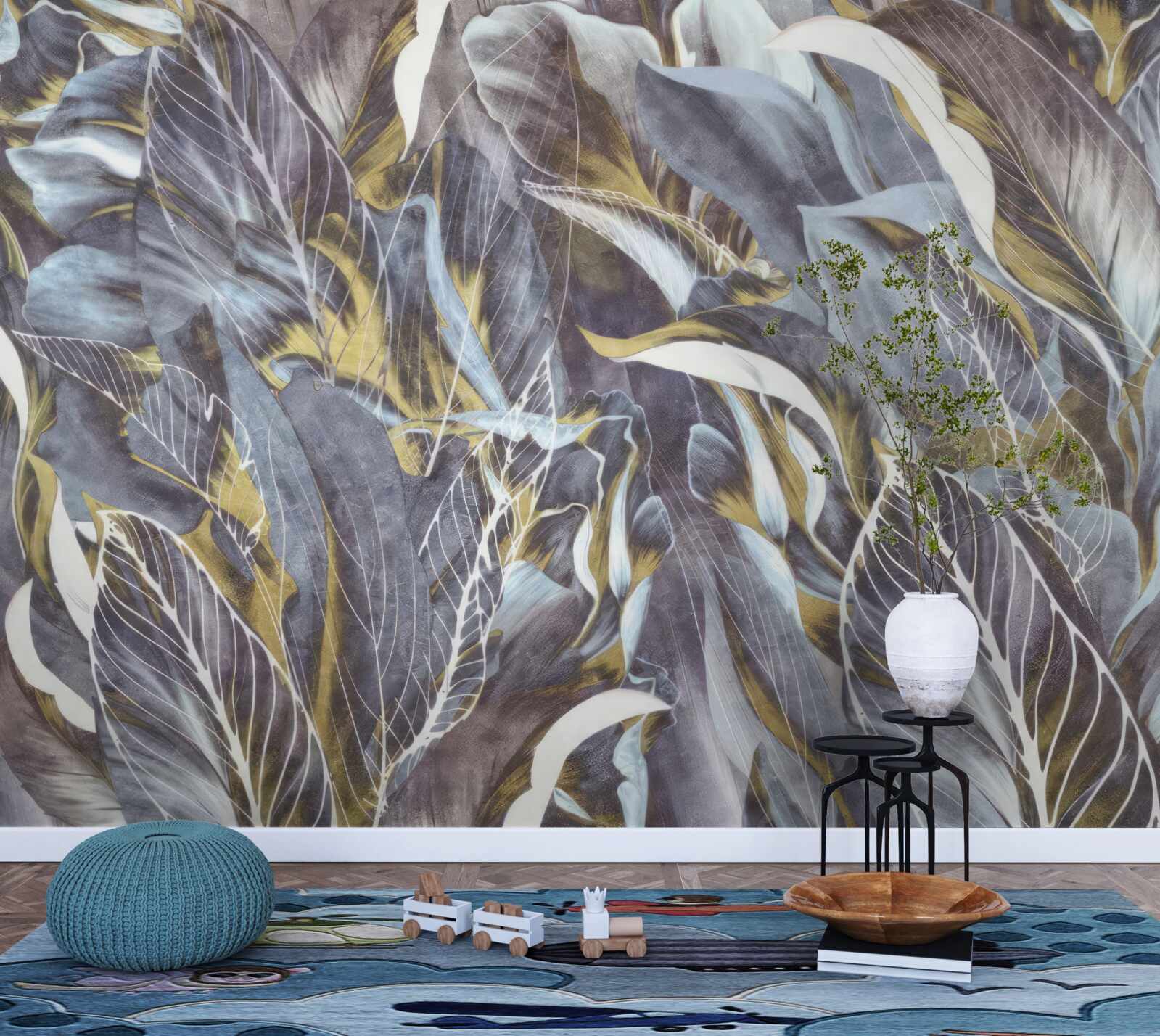 Фотошпалери щільна завіса листя