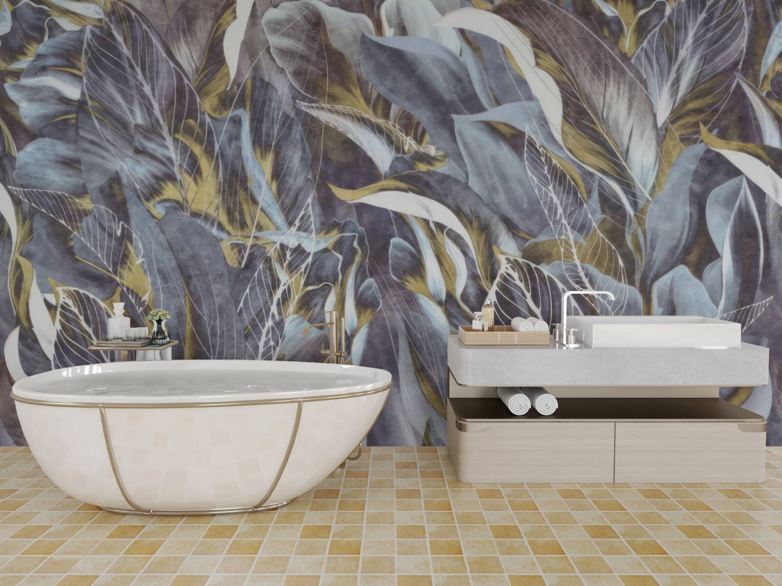 Фотошпалери щільна завіса листя