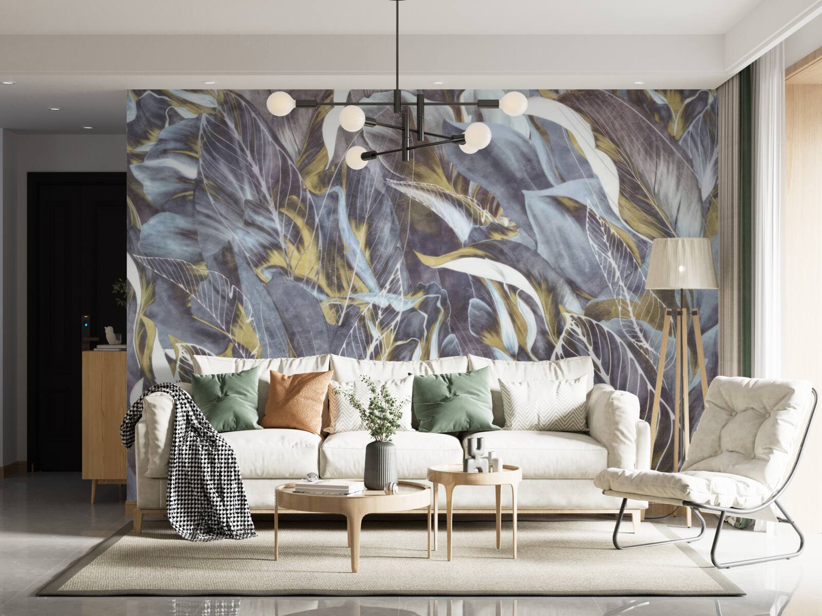 Фотошпалери щільна завіса листя