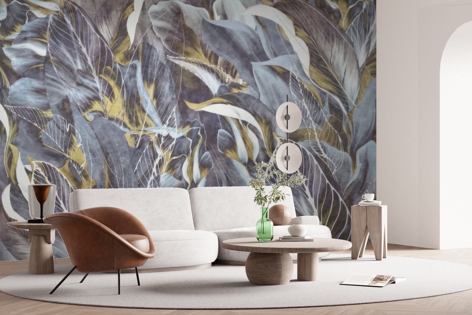 Фотошпалери щільна завіса листя