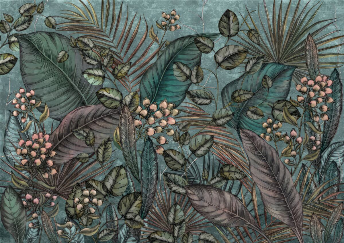 Фотошпалери тло темного листя