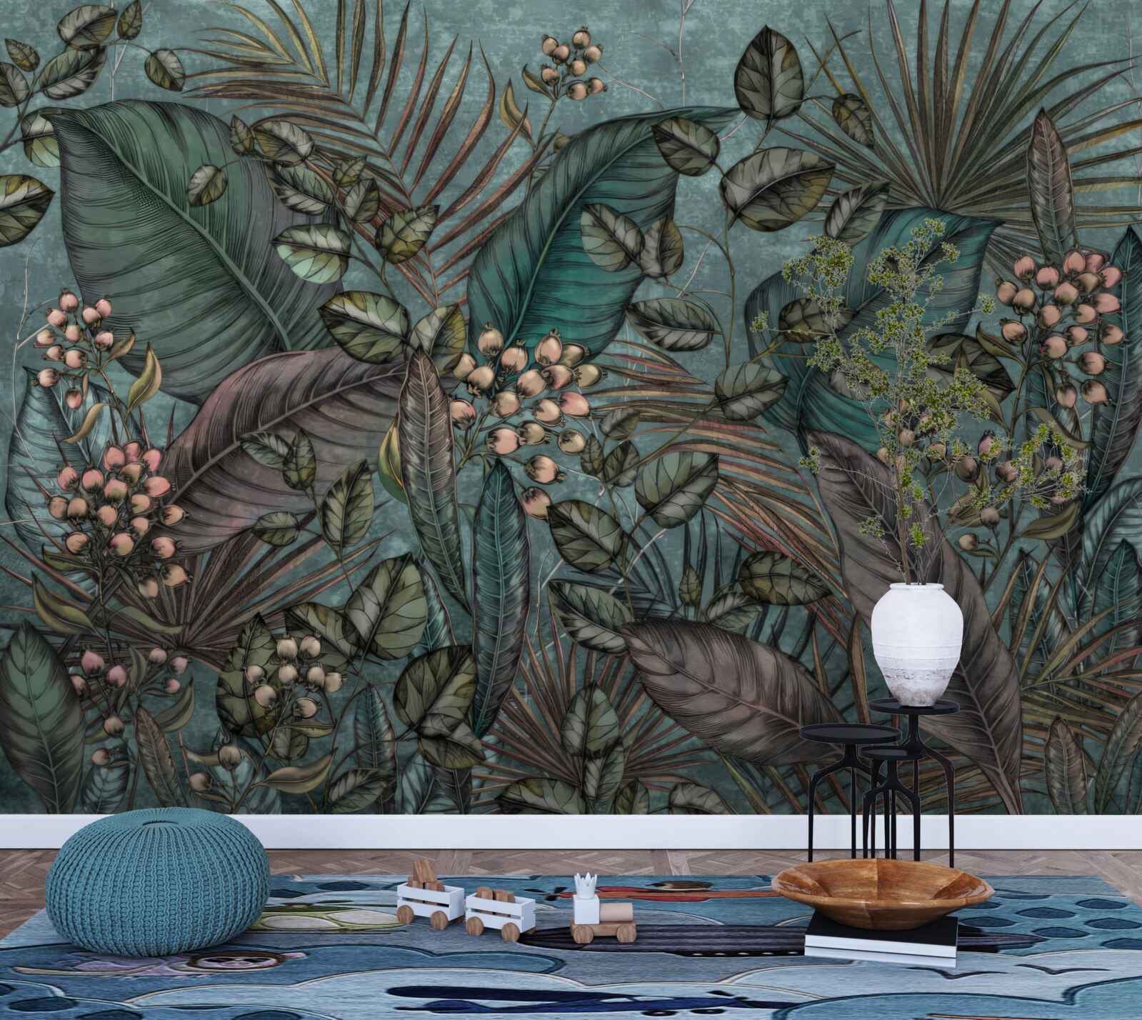 Фотошпалери тло темного листя