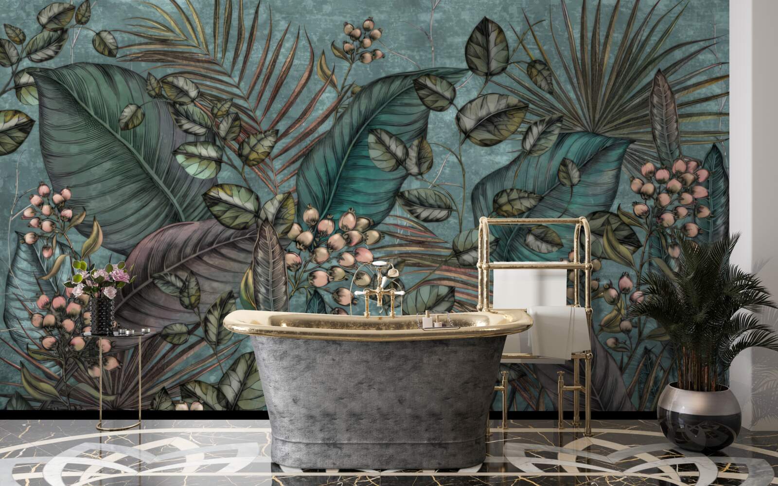 Фотошпалери тло темного листя