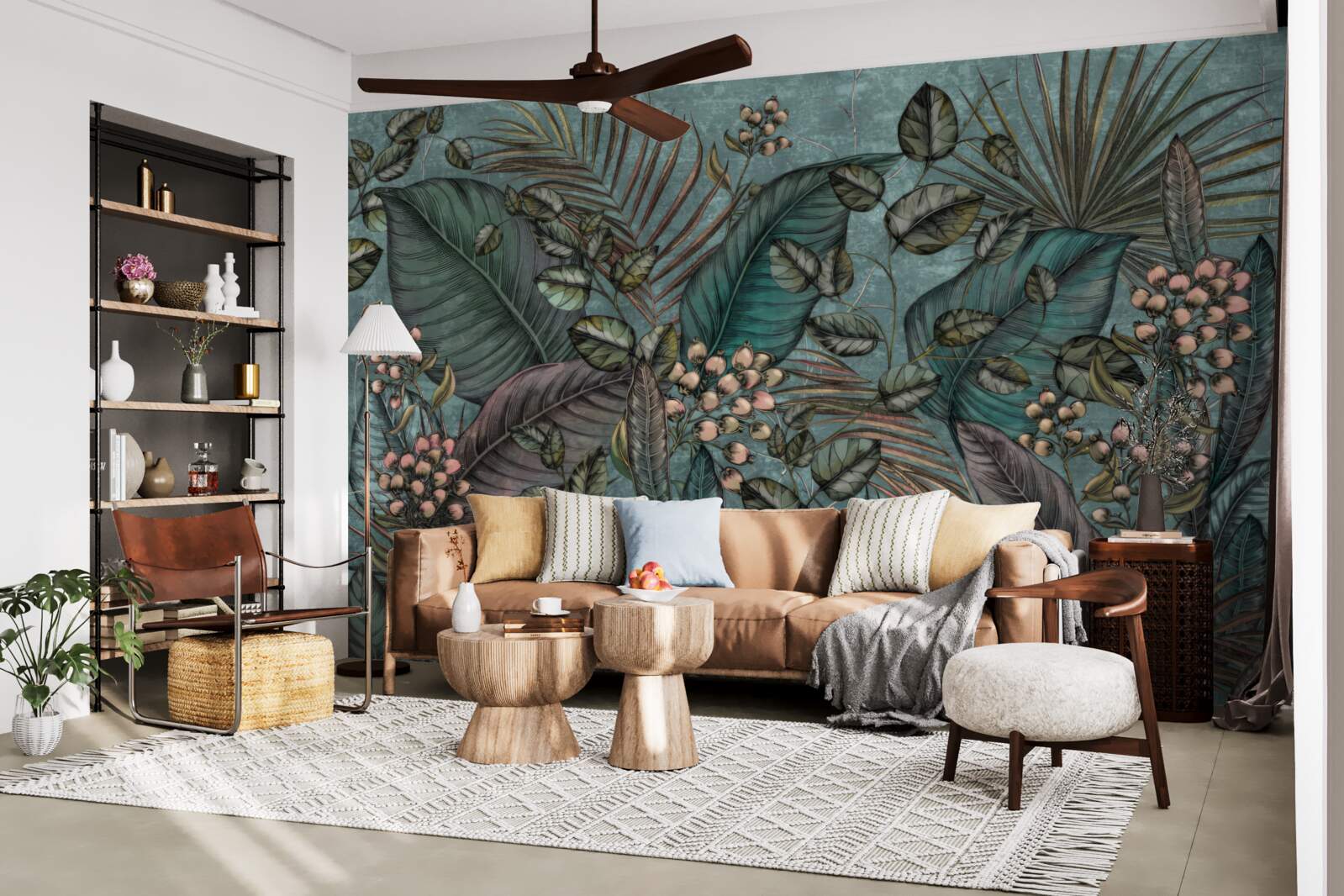 Фотошпалери тло темного листя