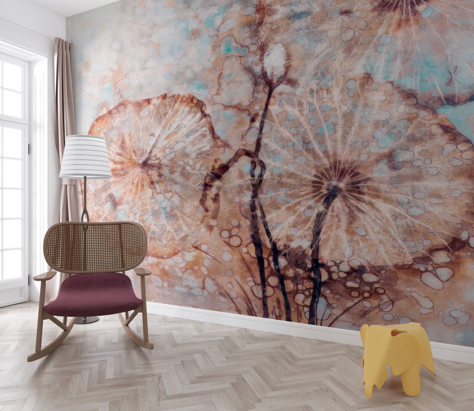 Фотошпалери рослина представлена у незвичний спосіб