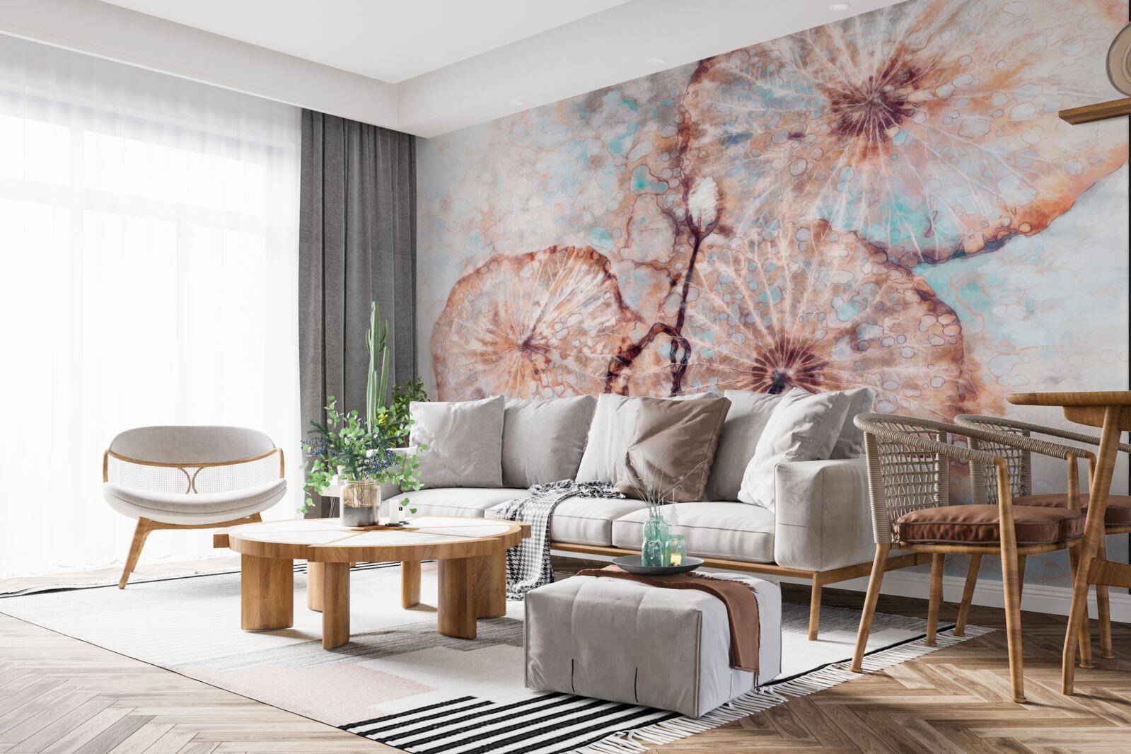 Фотошпалери рослина представлена у незвичний спосіб