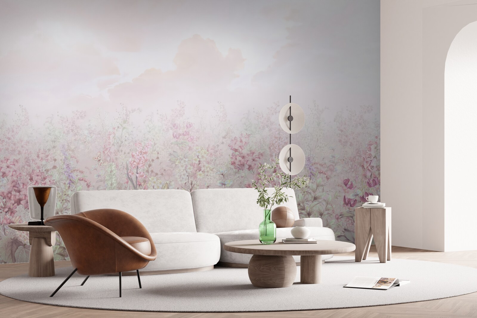 Фотошпалери Луг, усіяний квітами