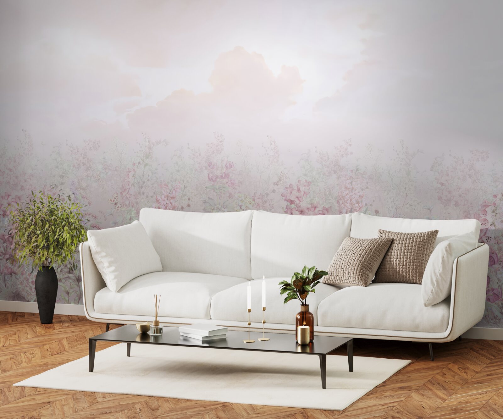 Фотошпалери Луг, усіяний квітами