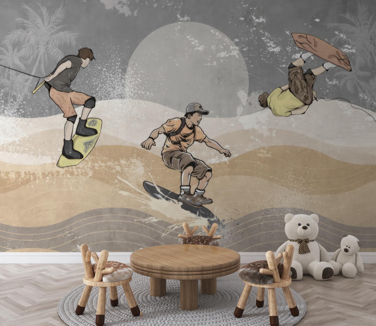 Фотошпалери сноубордисти розважаються