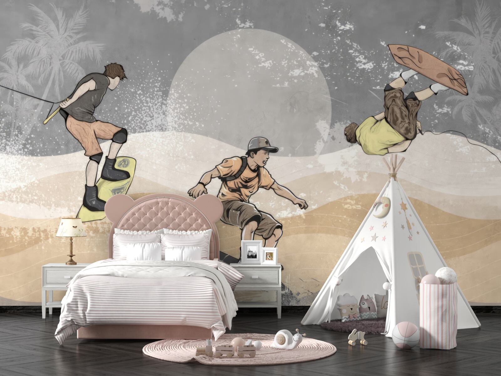 Фотошпалери сноубордисти розважаються