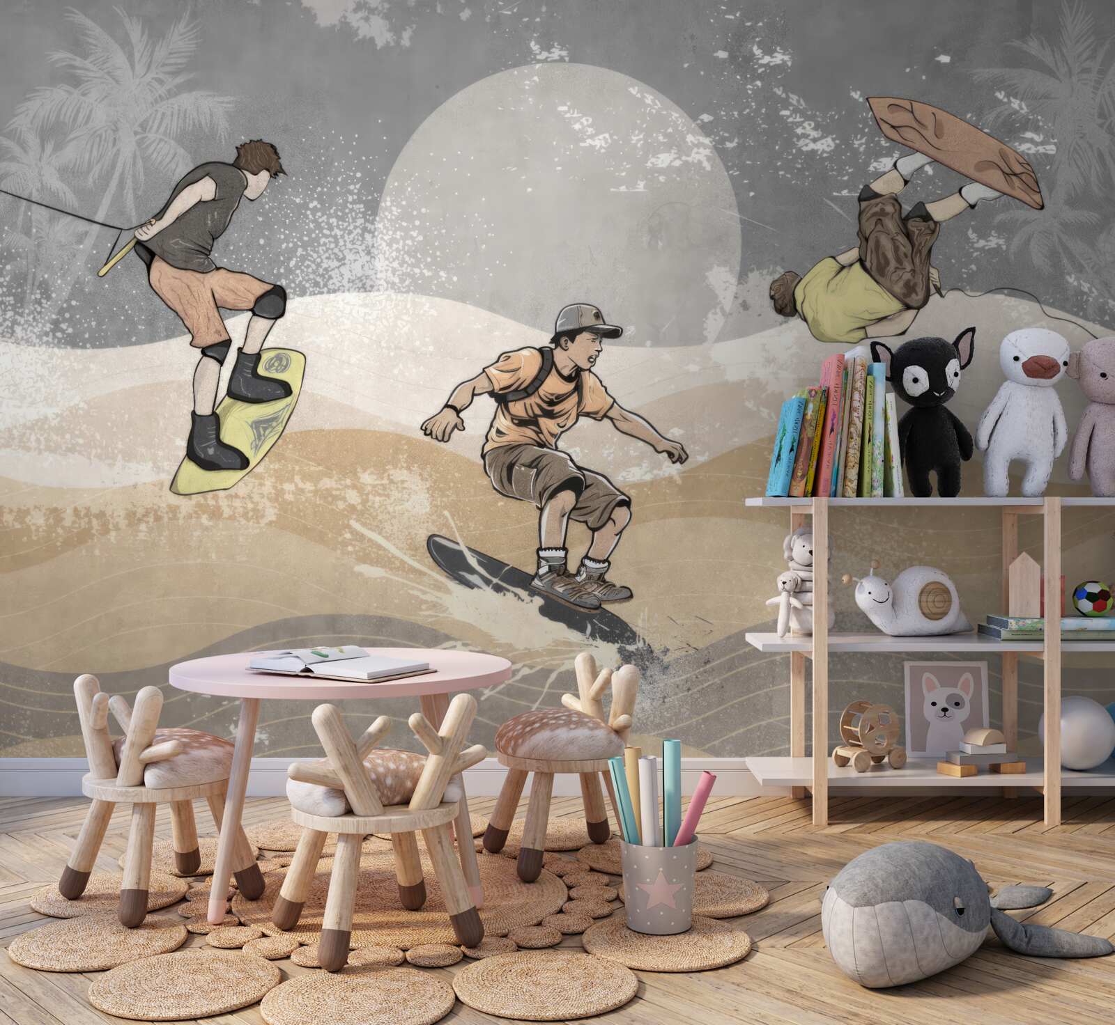 Фотошпалери сноубордисти розважаються