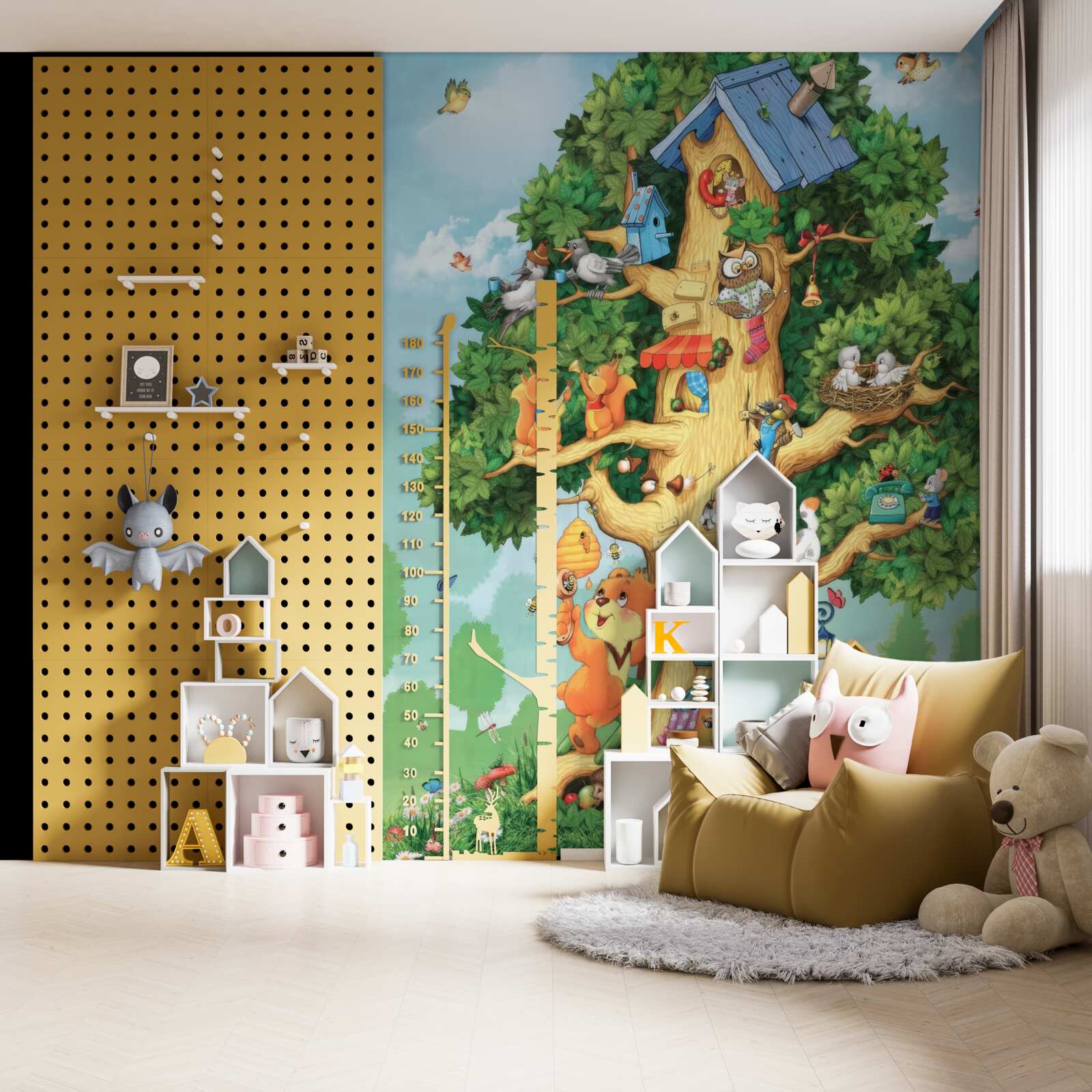 Фотошпалери спільний дім для всіх мешканців лісу