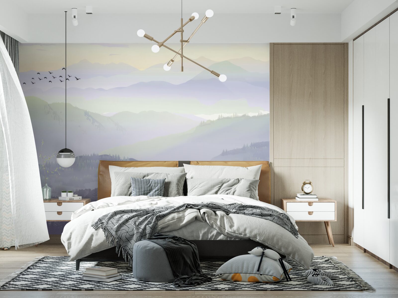 Фотошпалери птахи повертаються до сплячого лісу