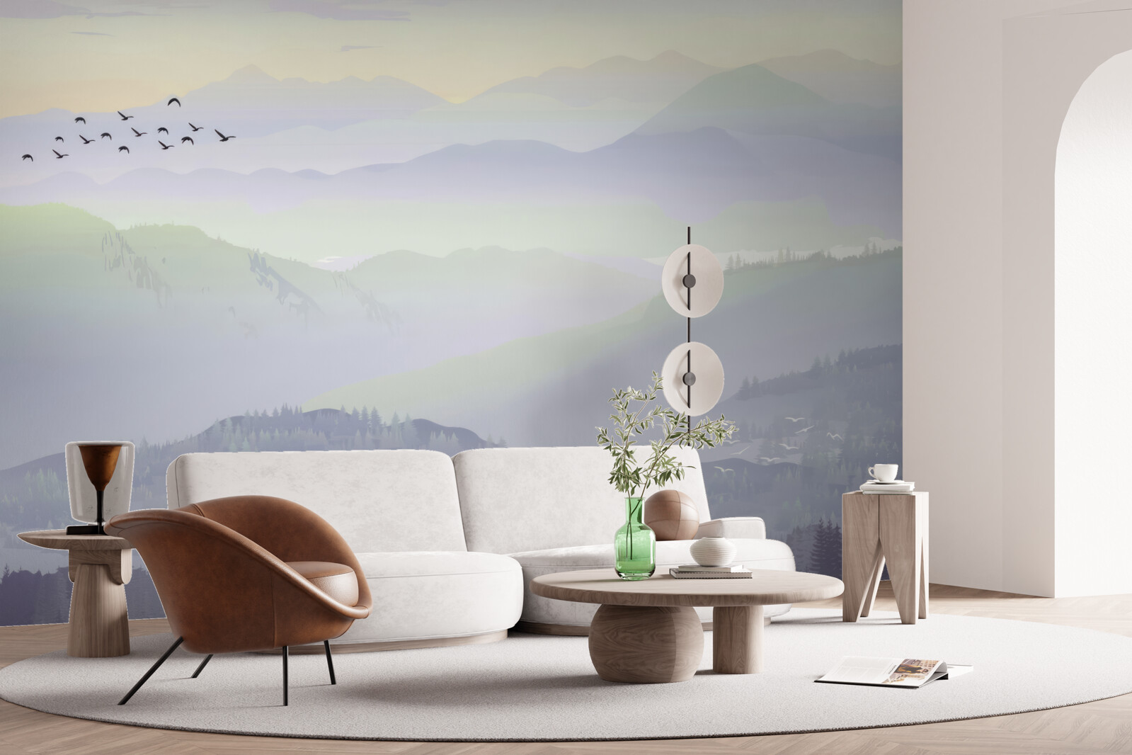 Фотошпалери птахи повертаються до сплячого лісу