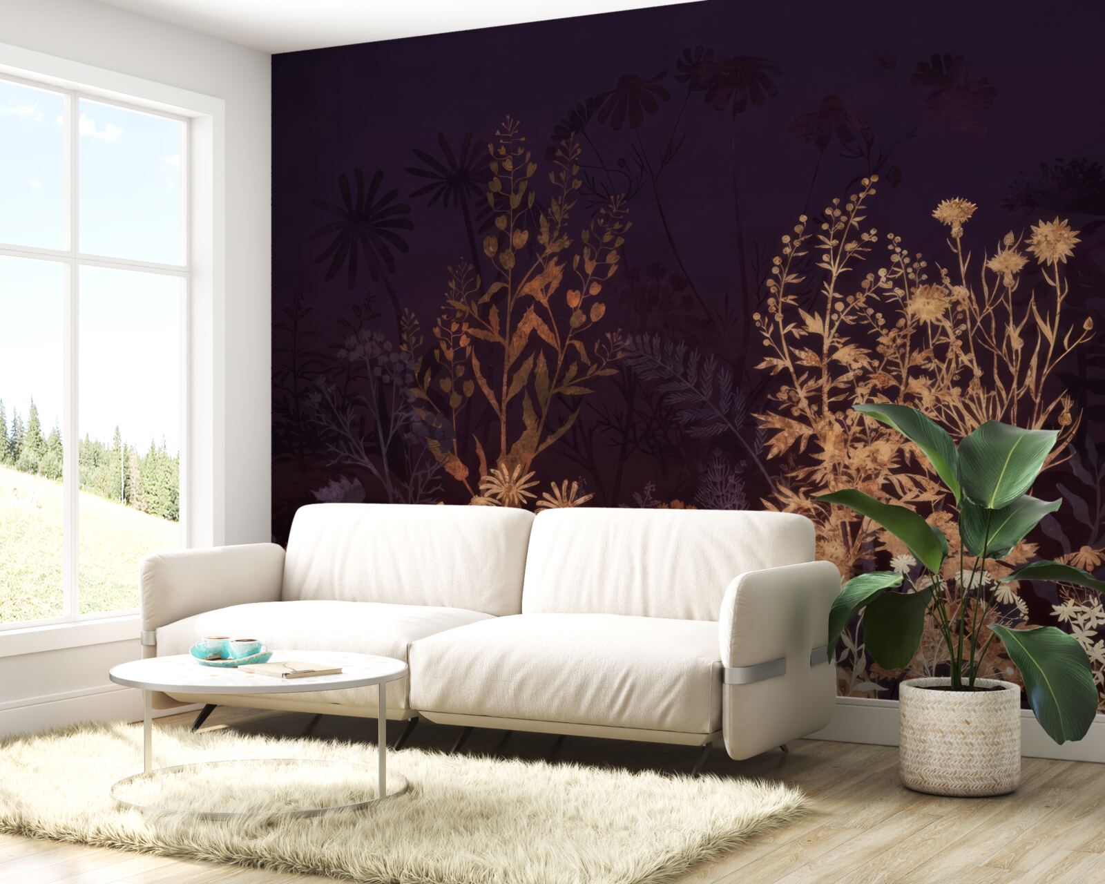 Фотошпалери Сплячі джунглі освітлені місячним світлом