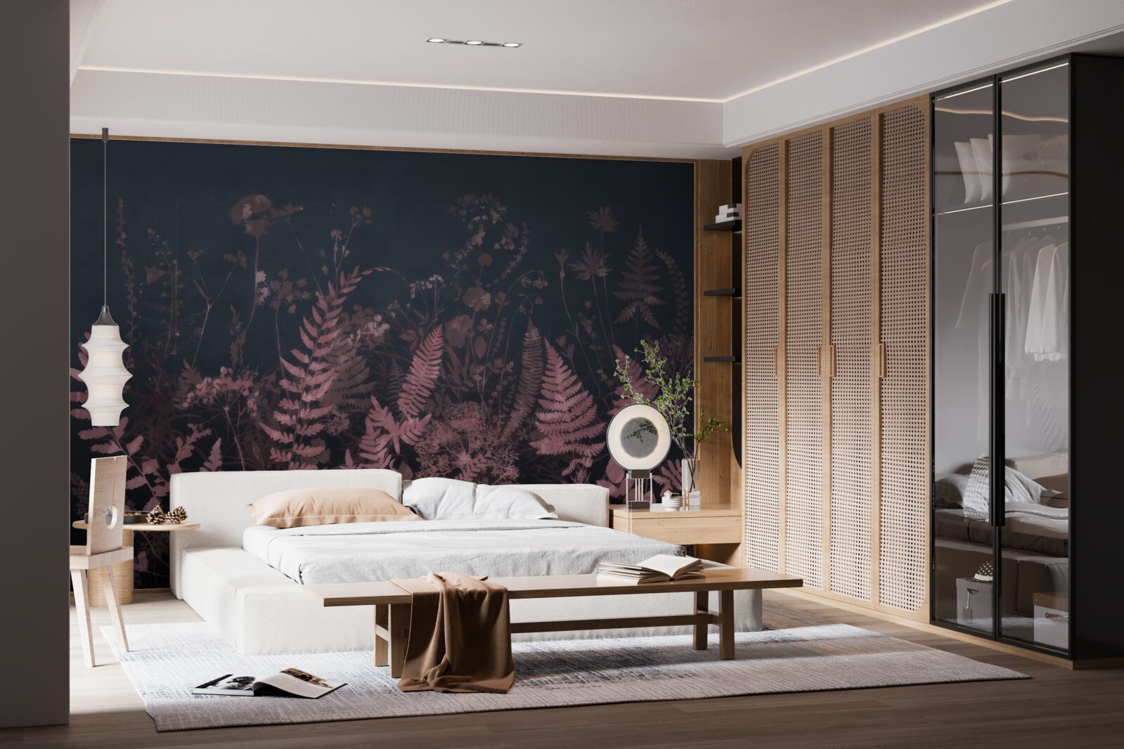 Фотошпалери підводна фіолетова папороть