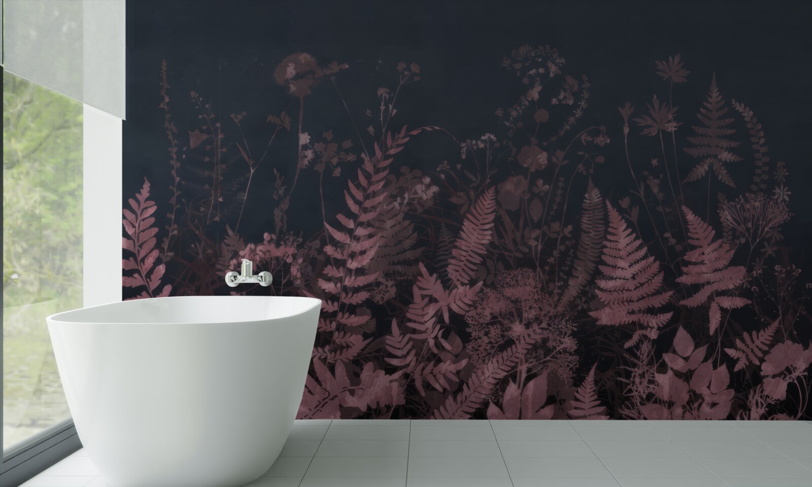 Фотошпалери підводна фіолетова папороть